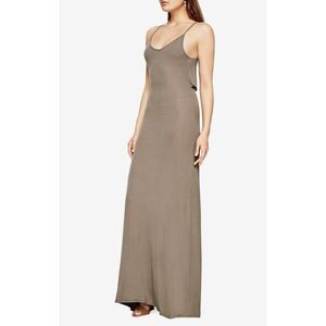 BCBGMAXAZRIA Women's XS Ribbed Knit Maxi Dress Sleeveless Casual‎ Brown Neka